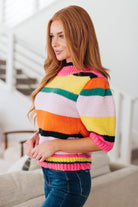 BiBi Bright Side Striped Sweater Tops