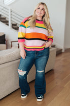 BiBi Bright Side Striped Sweater Tops