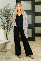 Dear Scarlett Brixton Tweed Midi Blazer in Lavender Ivory Womens