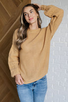 One Eleven North Bubbly Personality Bubble Sleeve Sweater in Wheat Sweater