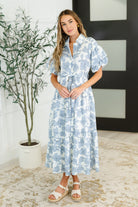 Polagram Budding Romance Collared Button-Down Dress Womens