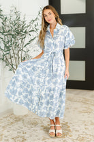 Polagram Budding Romance Collared Button-Down Dress Womens