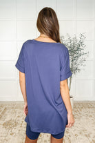 Zenana Buttery Soft V-Neck Bike Short Set in Marlin Womens