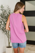 Andree by Unit Buttoned Up Buttercup Sleeveless Top in Magenta Glow Womens