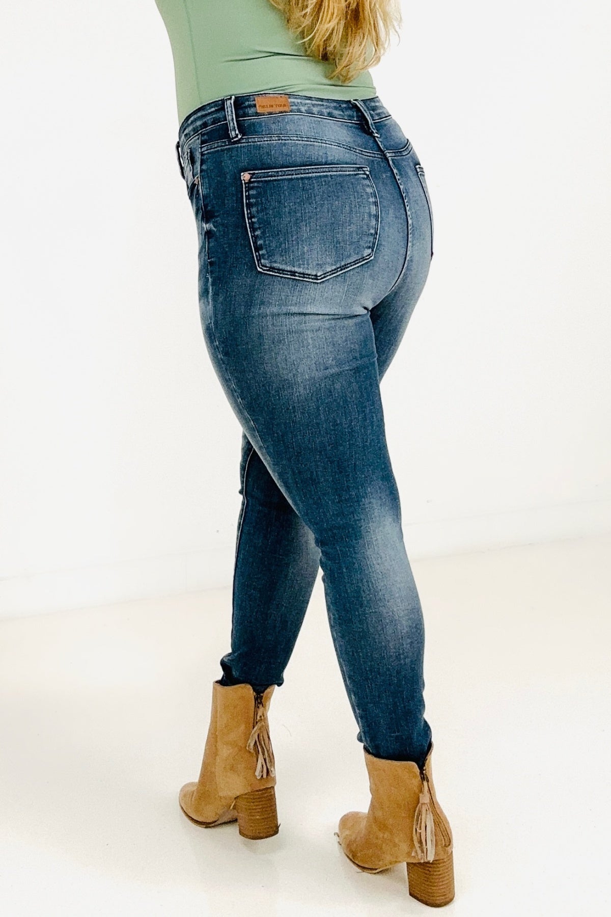 Judy Blue Dark Wash Tummy Control Skinny Jeans Ruby Idol Apparel