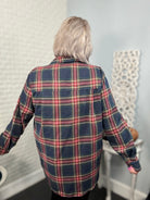 La Miel Plaid Avril Button Down Long Sleeve Flannel Shirt La Miel