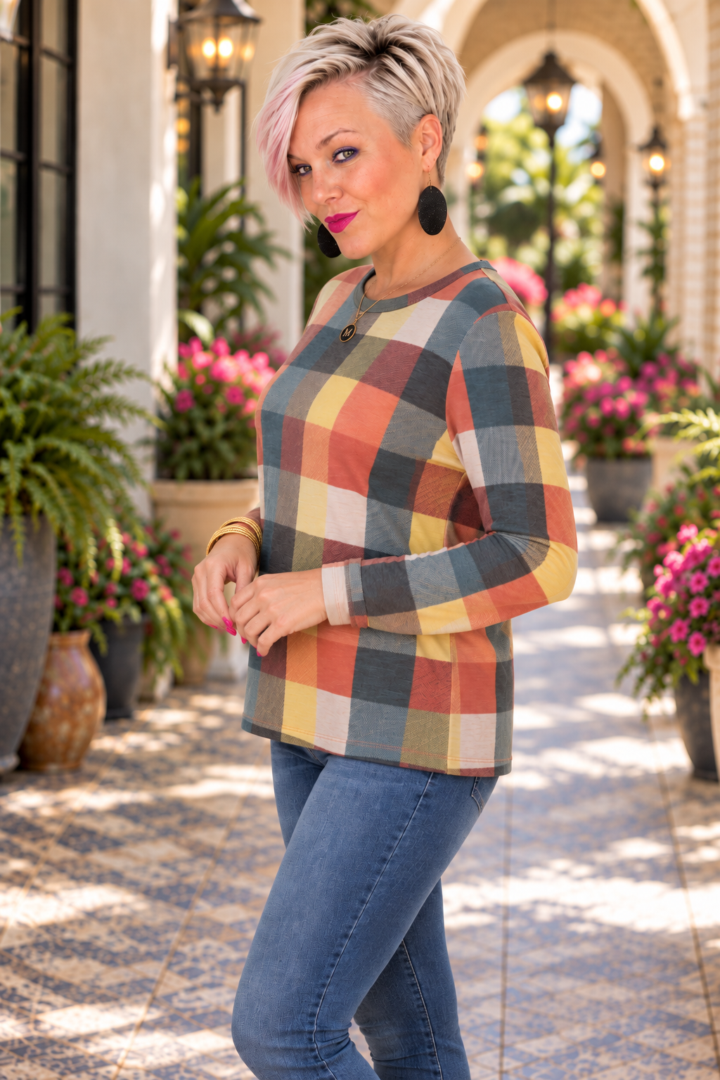 Haptics Check Those Boxes Long Sleeve Top