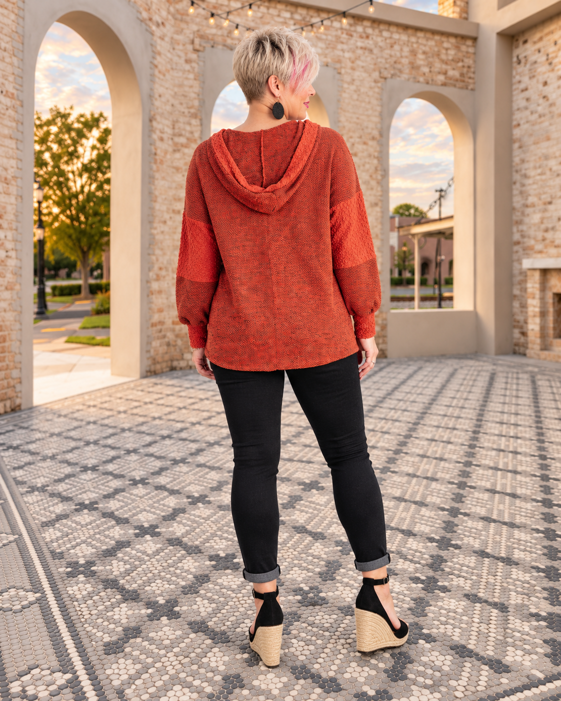 Haptics Planning Ahead Color Block Hoodie Tops