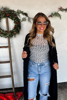 PREORDER: Blakeley Poppy Knit Popcorn Cardigan Womens