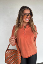 PREORDER: Blakeley Longer Length Marley Snap Button Sweatshirt Womens