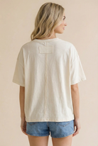 Haptics Boho Peace Patchwork Oversized Graphic Tee