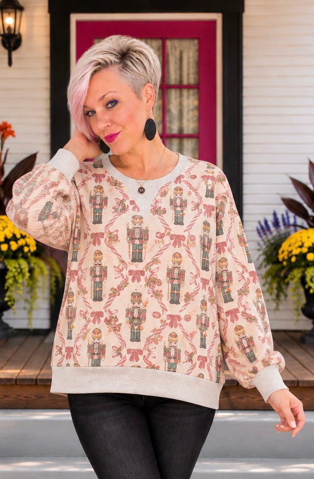 Haptics Nutcracker Sweet Printed Sweatshirt