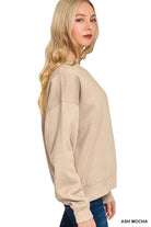 Zenana Dark Pink Fleece Long Sleeve Top and Sweatpants Set