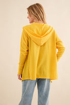 And The Why Sunflower Long Sleeve Open Hoodie Cardigan