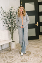 Haptics Call Me Wonderful Longline Cardigan in Grey Womens
