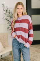 Haptics Callin' Be Back Again Casual Button Down Sweater Womens