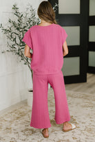 See and be Seen Can't Quit You Cropped Flair Bottoms in Magenta Womens