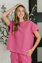 See and be Seen Can't Quit You Drop Shoulder Top in Magenta Womens