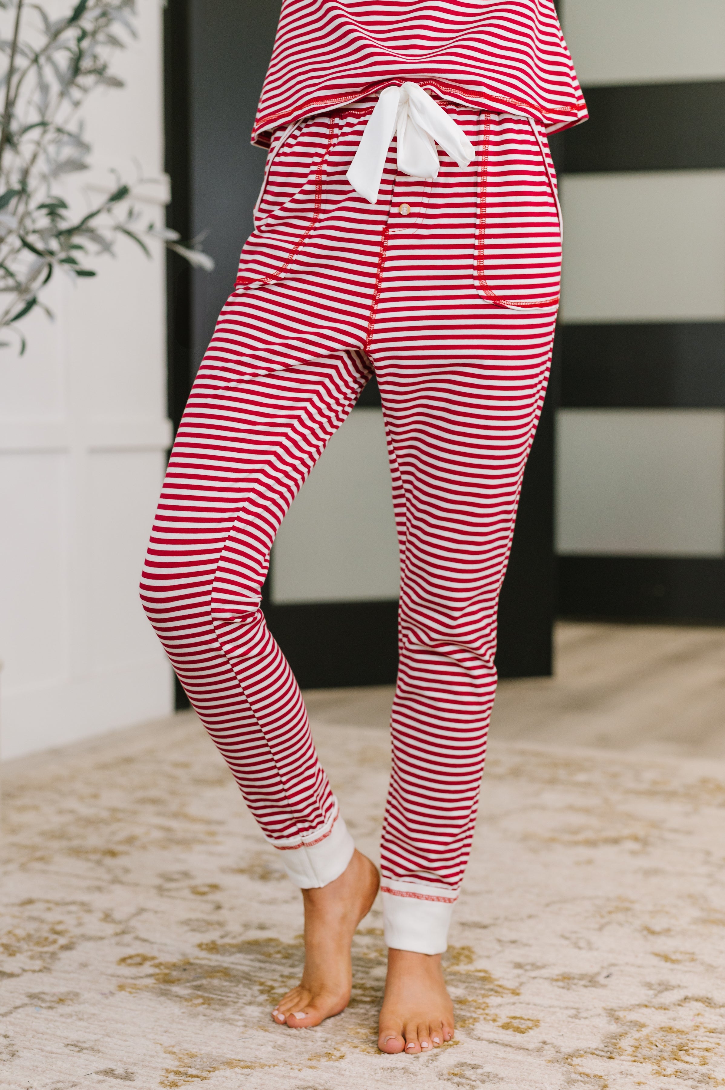 One Eleven North Candy Cane Lane Pajama Set Womens