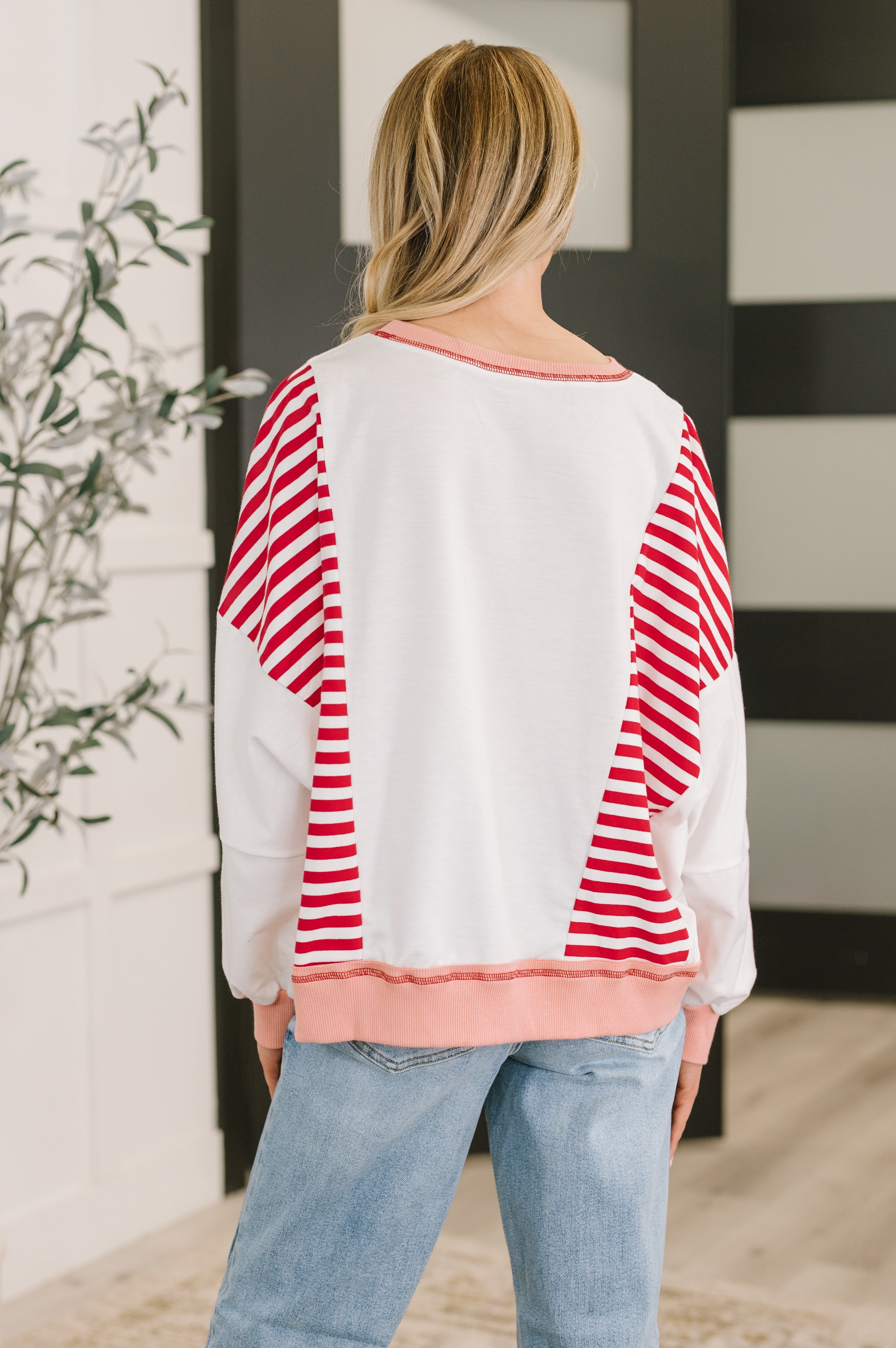 One Eleven North Candy Stripes & Chill Sweatshirt Womens