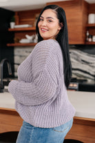 Andree By Unit Captured My Interest Chunky V-Neck Lavendar Sweater Tops
