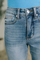 Judy Blue Carla High Waist Ankle Straight Jean in Break Through Blue Womens