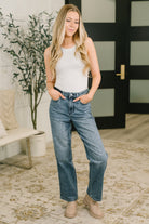 Judy Blue Carlie High Waist Straight Jean in Everyday Indigo Womens
