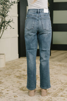 Judy Blue Carlie High Waist Straight Jean in Everyday Indigo Womens