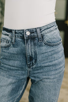 Judy Blue Carlie High Waist Straight Jean in Everyday Indigo Womens