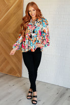 One Eleven North Carry Me Away Floral Peplum Blouse Blouses