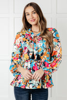 One Eleven North Carry Me Away Floral Peplum Blouse Blouses