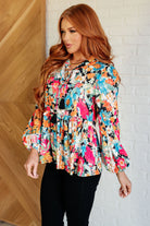 One Eleven North Carry Me Away Floral Peplum Blouse Blouses