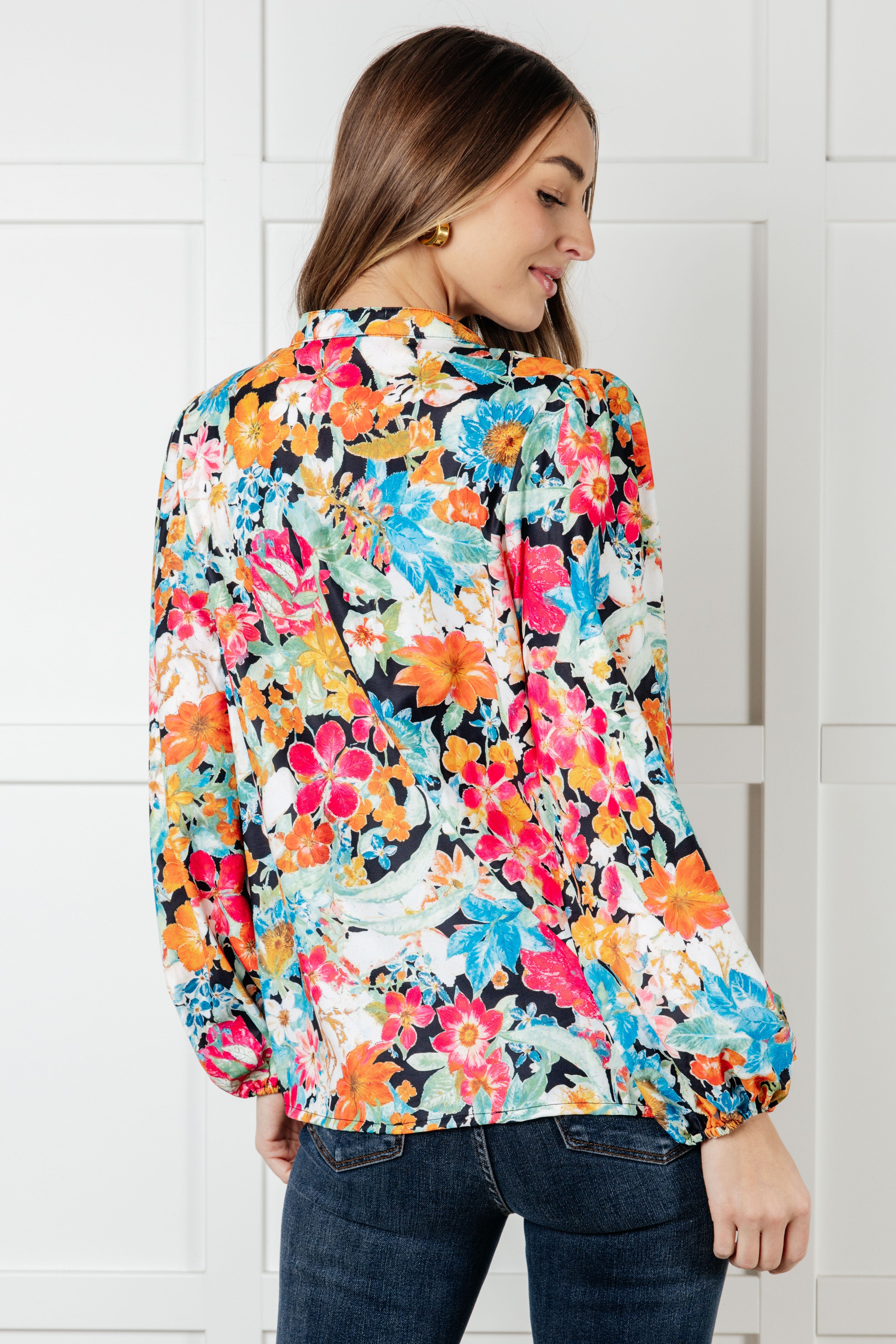 One Eleven North Carry Me Away Floral Peplum Blouse Blouses