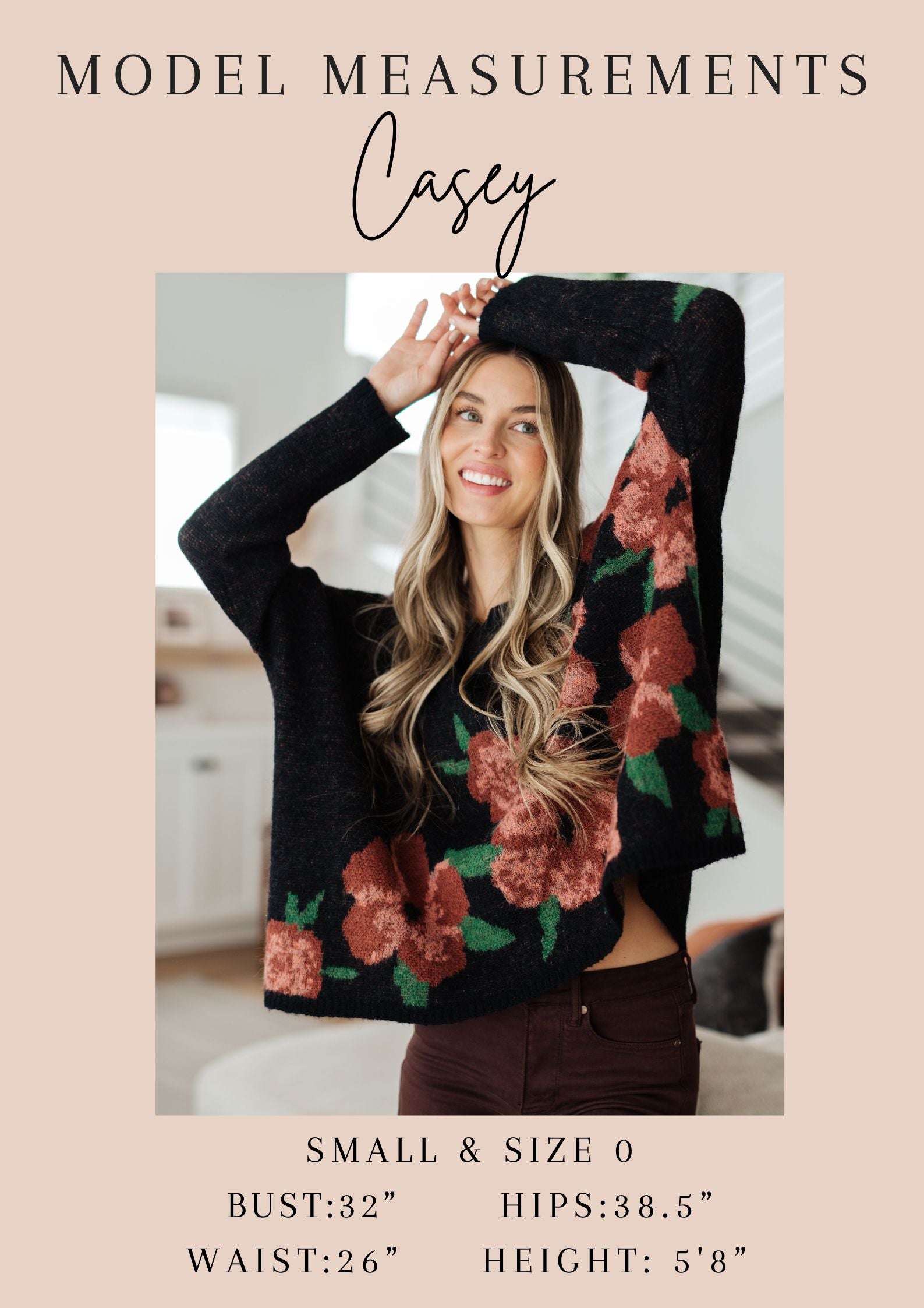 Dear Scarlett Lizzy Top in Royal and Blush Floral Ave Shops