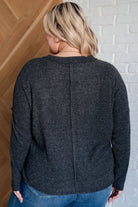 Zenana Casual Tuesday Ribbed Knit Sweater in Black Ave Shops