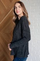 Zenana Casual Tuesday Ribbed Knit Sweater in Black Ave Shops