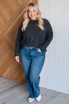 Zenana Casual Tuesday Ribbed Knit Sweater in Black Ave Shops