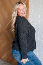 Zenana Casual Tuesday Ribbed Knit Sweater in Black Ave Shops