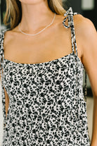 Heimish Certified Cutie Shoulder Tie Blouse in Black Womens