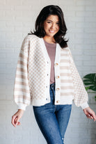 BiBi Check That Line Cardigan 3XL Cardigan