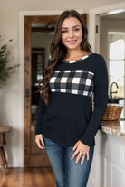 Heimish Black Plaid Checkmate Pullover