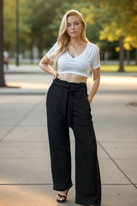 Heimish Chic Casual Black Wide Leg Pants BLACKFRIDAY