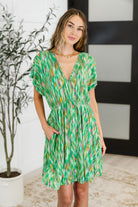 Hyfve Chic Repeat V-Neck Dress in Multi-Color Womens