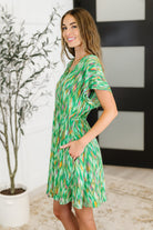Hyfve Chic Repeat V-Neck Dress in Multi-Color Womens