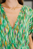 Hyfve Chic Repeat V-Neck Dress in Multi-Color Womens
