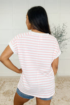 7th Ray Chic Streak Dolman Sleeve Top in Pink Womens