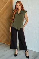 Dear Scarlett Magic Wide Leg Crop Pants in Chocolate Ave Shops