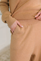 Honey Mark Clove Ribbed Knit Culottes in Camel Womens