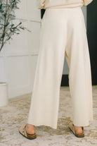 Honey Mark Clove Ribbed Knit Culottes in Culottes in Oat Womens