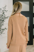 Honey Mark Clove Ribbed Oversized Sweater in Camel Womens